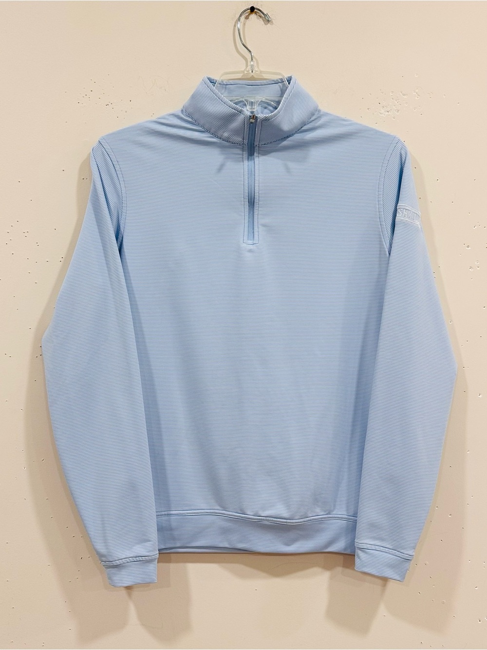 Peter Millar Perth Quarter Zip Pullover Mens Small S Blue Stripe Bushmills